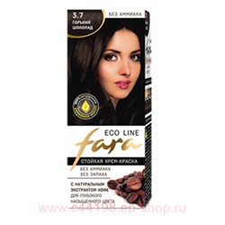 РК Fara Eco Line Стойкая крем-краска для волос тон 3.7 горький шоколад