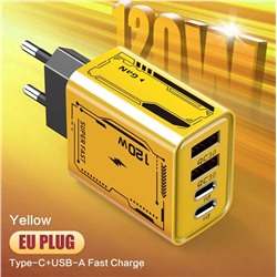 USB-зарядное устройство для телефона типа C, 4-портовое быстрое зарядное устройство USB C PD, адаптер Quick Charge 3.0 для iPhone 16 15 Samsung Xiaomi Huawei