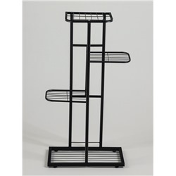 Подставка для цветов Greengo, 4 полки, 43×22×82 см, напольная, металл, чёрная