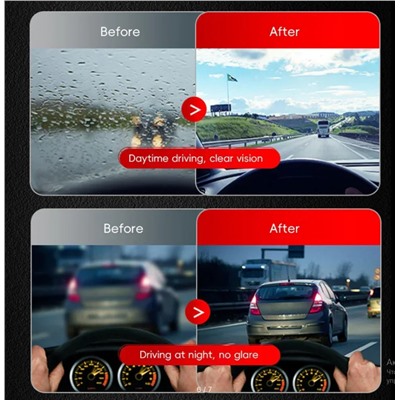 Губка для автостекол с жидкостью антидождь и удаления масляной пленки с лобового стекла