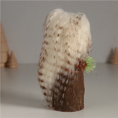 Фигурка «Пушистик: Совушка Белая на пеньке», 8×7.5×15 см