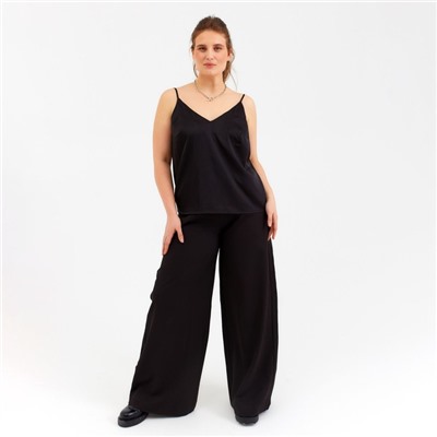 Топ женский MINAKU Silk pleasure, чёрный, размер 48