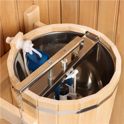 Обливное устройство для бани «Водопад», 20 л, деревянное, нержавеющая вставка