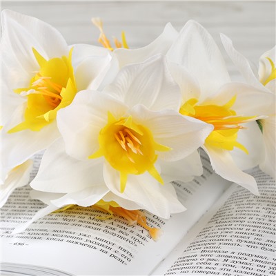 Цветок искусственный Нарцисс 60 см / 149NA-27 /уп 200/300/600/