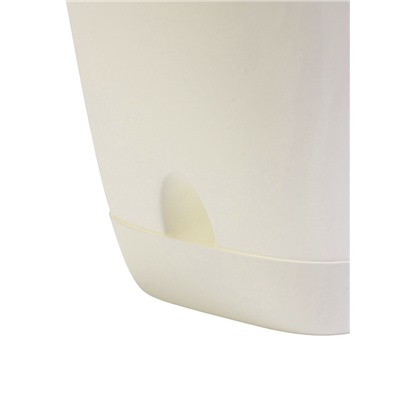 Горшок для цветов «Гранд», 28 л, d=37 см, h=38 см, пластиковый, с прикорневым поливом, белый