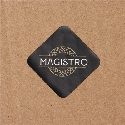Тарелка Magistro «Эмеральд», d=27 см, стекло, бирюзовая с серебряной отводкой