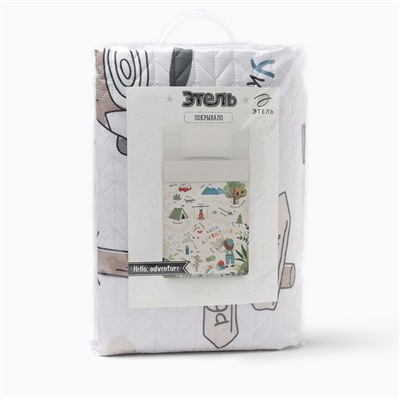 Покрывало 1.5-спальное «Этель» Hello, adventure, 145×210±5 см, микрофибра