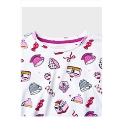 Комплект трикотажный для девочек: фуфайка (футболка), шорты PLAYTODAY, 1239772