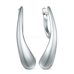 Серьги из серебра родированные - Капли 220-10-223р