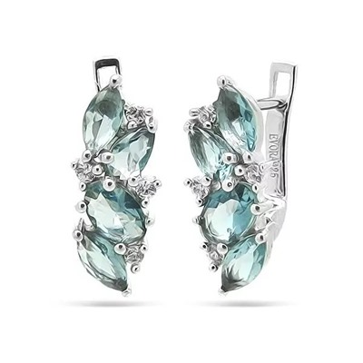 Серьги из серебра лондон топаз кварц, Селебрити