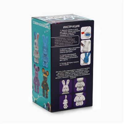 Алмазная мозаика на фигурке с полным заполнением «Зайка», бирюзовый