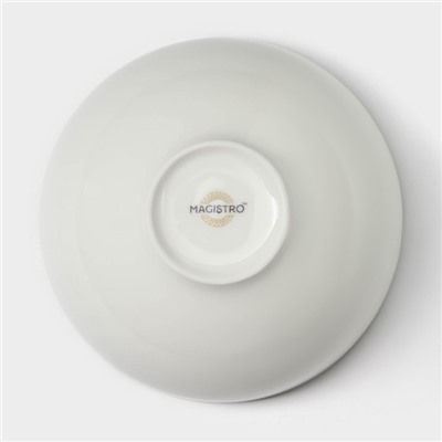 Салатник Magistro La Perle, 600 мл, d=15 см, фарфор, белый