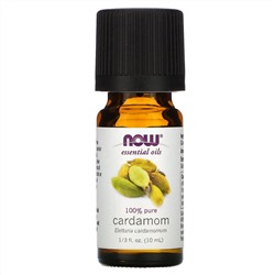 Now Foods, Essential Oils, 100% Pure Cardamom, 1/3 fl oz (10 ml)