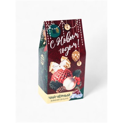 Чай чёрный «С новым годом», вкус: зимняя вишня, 50 г