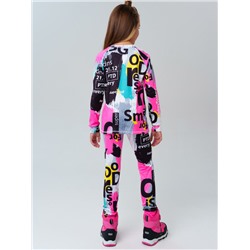 Термокомплект трикот. для девочек: фуфайка (футболка) с длин. рук, брюки