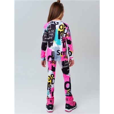 Термокомплект трикот. для девочек: фуфайка (футболка) с длин. рук, брюки