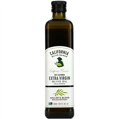 California Olive Ranch, 100% California, Extra Virgin Olive Oil, Miller's Blend, 16.9 fl oz (500 ml)