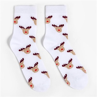 Набор новогодний подарочный KAFTAN Happy Year, носки размер 36-39 (23-25 см), маска для сна, открытка 2 шт.