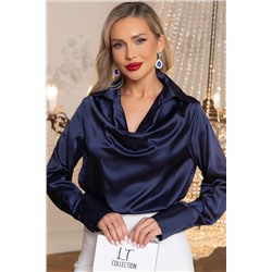 Блуза Шелковая сказка (сапфир) Б14381-34М