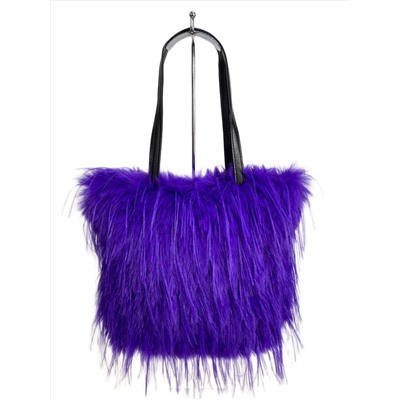 Женская сумка из искусственного меха, цвет фиолетовый