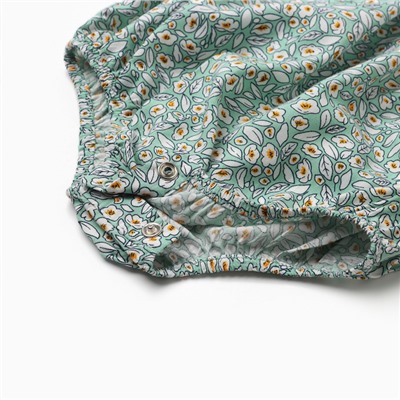 Блузка-боди для девочки MINAKU, рост 74-80 см, зелёная