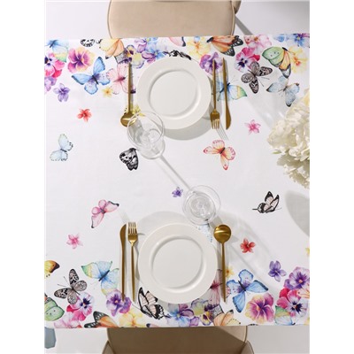 Скатерть «Этель. Бабочки», 110×147 см, 100% хлопок, репс 210 г/м²
