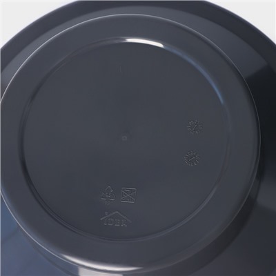 Кашпо для цветов на ножках «Флориан», 5.5 л (4.2 л), d=25 см, h=18.5 см, со вставкой, цвет графитовый