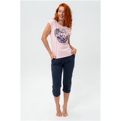 21613 Костюм с бриджами (Пудра)