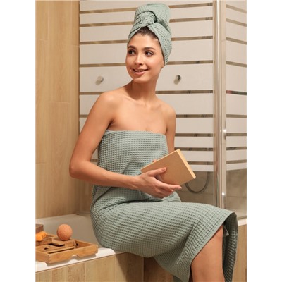 Банные полотенца LoveLife Waffle mint, 2 шт.: 100×150, 50×100 см, хлопок 100%
