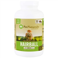 Pet Naturals of Vermont, комок шерсти для кошек, 160 жевательных таблеток, 240 г (8,46 унции)
