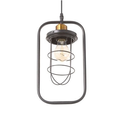 Светильник «Рон» 1×40 Вт Е27 черный 10×18×32(+100)см