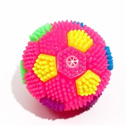 Мячик светящийся для собак «Футбол», TPR, 6.5 см, микс цветов