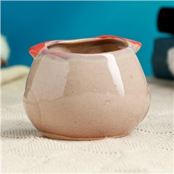 Декоративный горшок для цветов «Совёнок Бом», 150 мл, 8×6×5.5 см, керамический