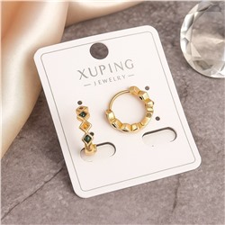Серьги коллекция "Xuping" покрытие позолота, вставка: фианиты, арт.004.014