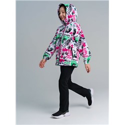 Куртка текстильная с полиуретановым покрытием для девочек (ветровка)