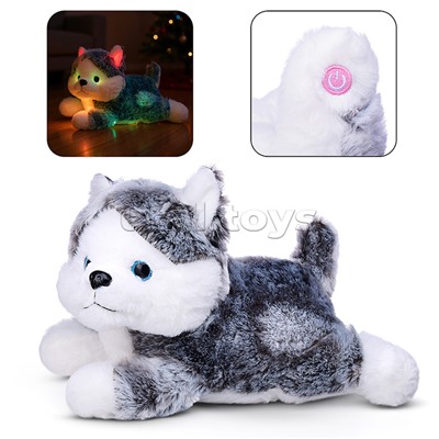 Мягкая игрушка "Собака" светится в темноте 35 см.