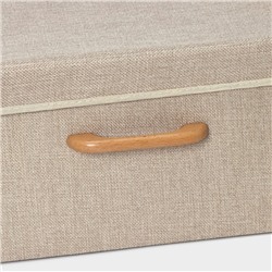 Короб стеллажный для хранения с крышкой LaDо́m «Франческа», 43×30.5×18.5 см, бежевый