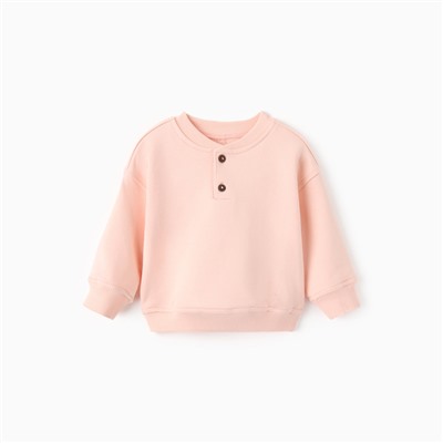 Толстовка детская MINAKU: Basic Line BABY, рост 68-74 см, пудрово-розовая
