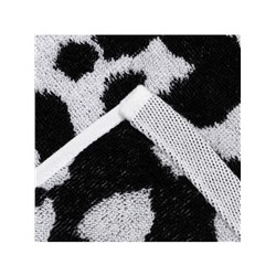 Полотенце махровое Этель Leopard, 70×130 см, 100% хлопок, 420 г/м², чёрное