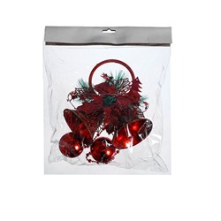 Украшение новогоднее «Зимнее волшебство. Колокольчики», 19×41 см, красное