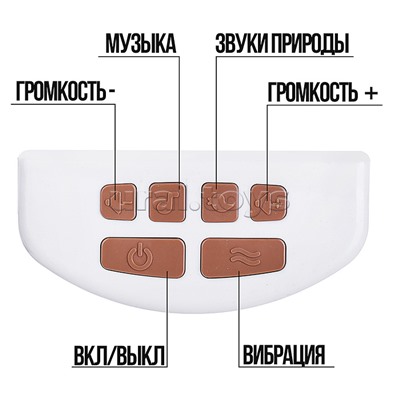 Шезлонг детский "Жирафик" розовый, музыка, вибрация, в коробке