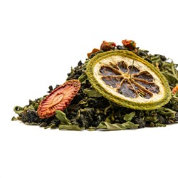 Чайная компания Зеленый чай Клубничный мохито (Чай зеленый китайский, мята, дольки лимона, клубника, лимонная цедра, ароматизатор)