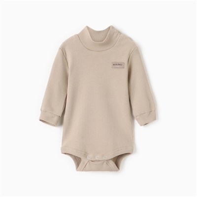 Боди - водолазка детская MINAKU, рост 62-68 см, бежевое
