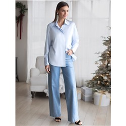 Блузка из сатина с эластаном