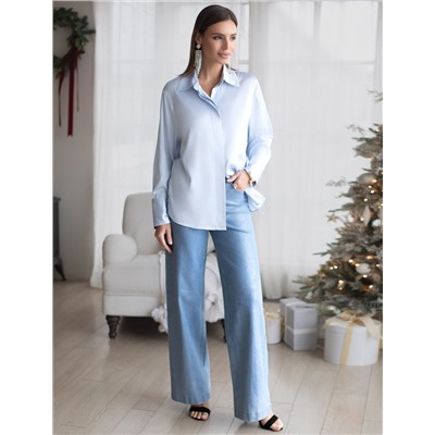 Блузка из сатина с эластаном