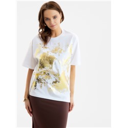 Футболка женская MIST Gold, размер 42, белая