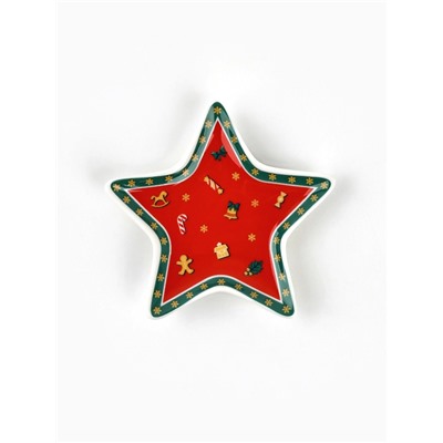 Подставка для чайных пакетиков новогодняя «Пряничные человечки», 8.7×8.7 см