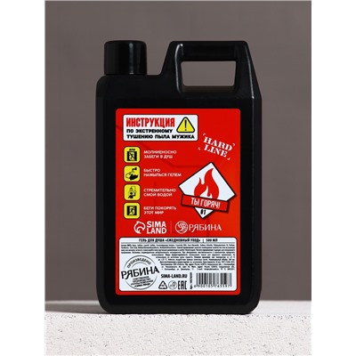 Гель для душа HARD LINE «Тому, у кого огонь в сердце», 500 мл, аромат мужского парфюма