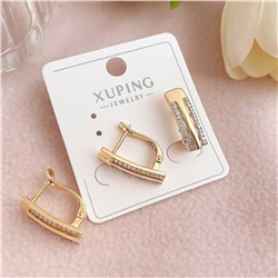 Серьги коллекция "Xuping" покрытие позолота, вставка: фианиты, арт.004.082