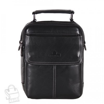 Сумка мужская кожаная 22666Z black Zinimsk